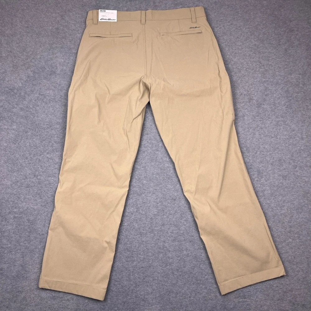 Eddie Bauer Chino Pants Mens 35x30 Khaki Horizon Guide Chino Flexion StormRepel